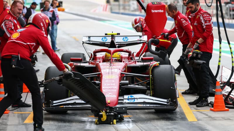 3 Lewis Hamilton Ferrari F1 2025 pre-season testing Bahrain