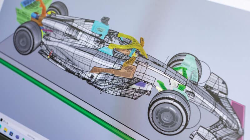 CAD data is used in Amalgam’s F1 models