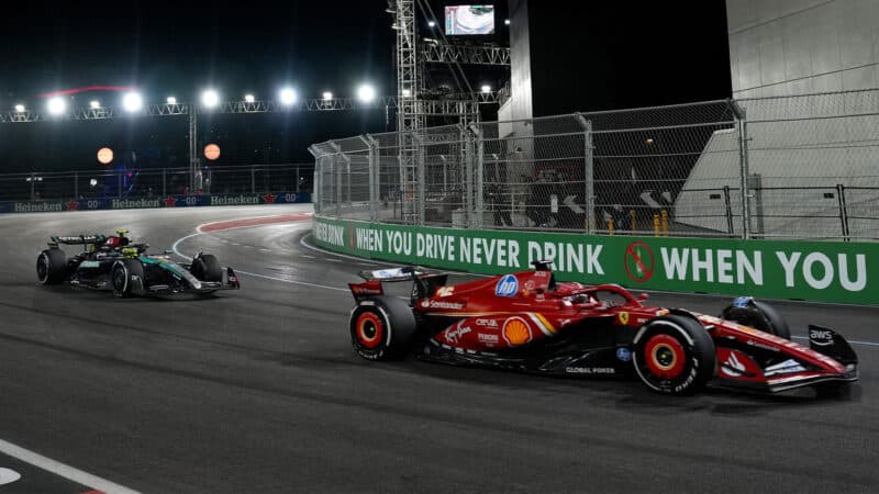 Charles Leclerc Ferrari Lewis Hamilton Mercedes 2024 Las Vegas