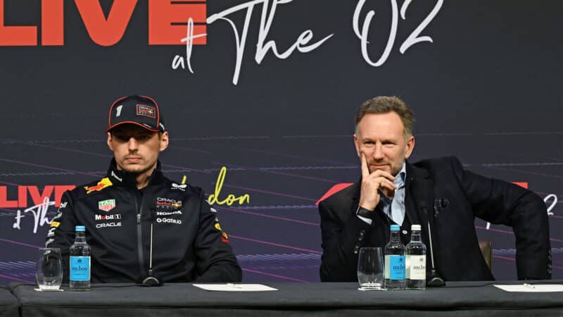 Christian Horner F175 Max Verstappen