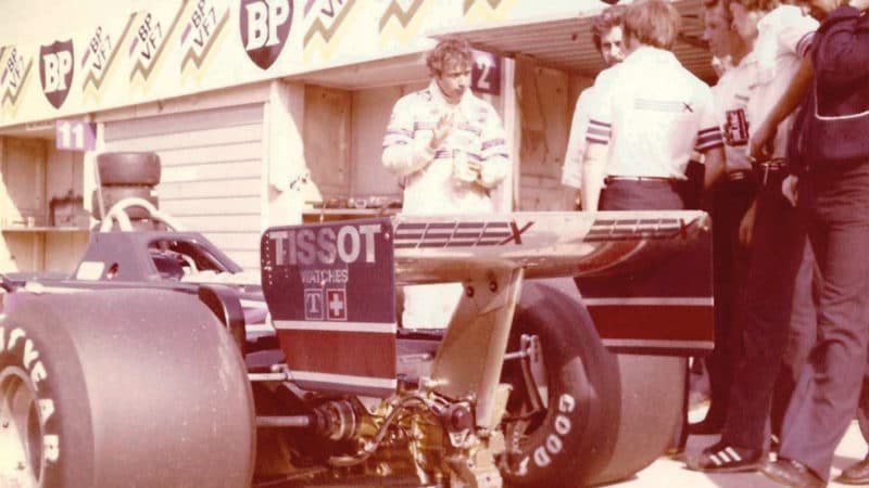 Elio de Angelis by his Lotus 81B