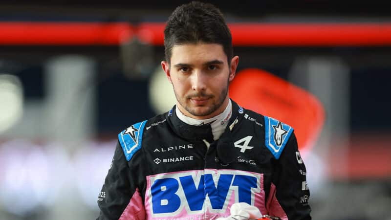 Esteban Ocon walks away aftwr crashing out of the 2024 F1 Qatar Grand Prix his last race for Alpine