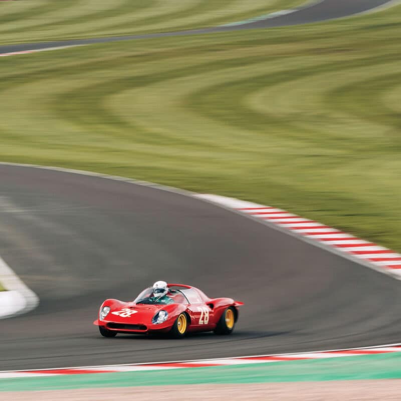 Ferrari Dino 206S Spider donington park bend