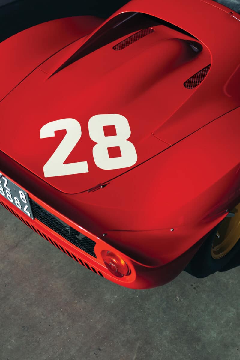 Ferrari Dino 206S Spider rear number 28