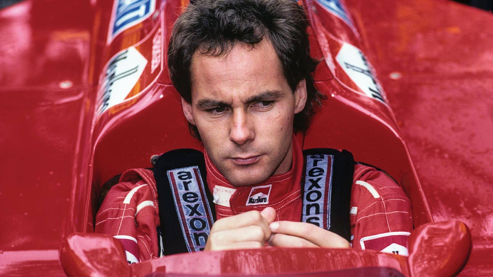 Gerhard Berger behind the wheel of Ferrari