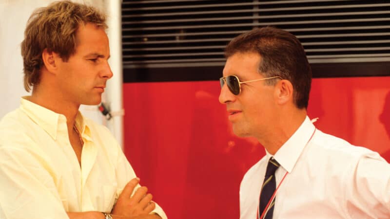 Gerhard Berger with Piero Ferrari