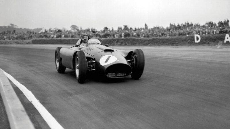 Juan Manuel Fangio at Silverstone in 1956