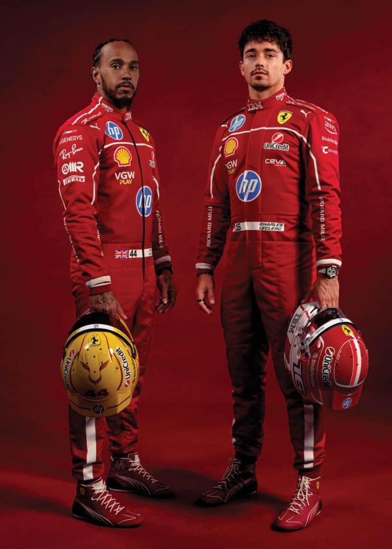 Lewis Hamilton and Charles Leclerc