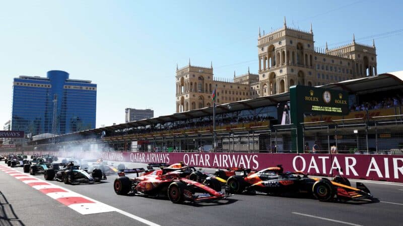 Oscar-Piastri-leading-at-Baku-in-2024