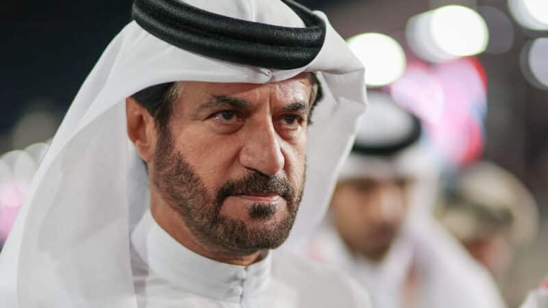 Stern looking Mohammed Ben Sulayem at 2024 F1 Qatar Grand Prix