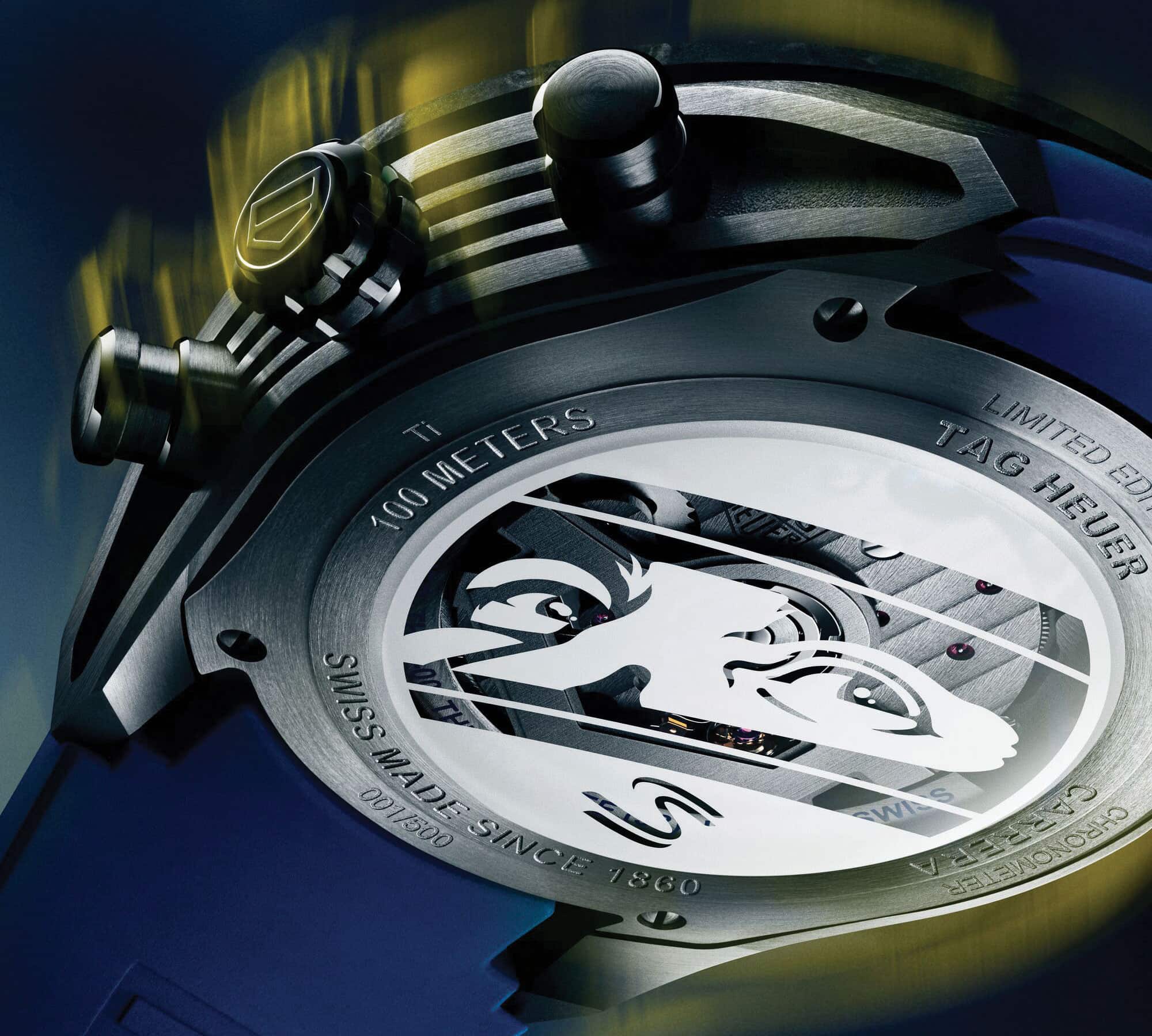 TAG Heuer Carrera Chronograph Tourbillon x Senna back